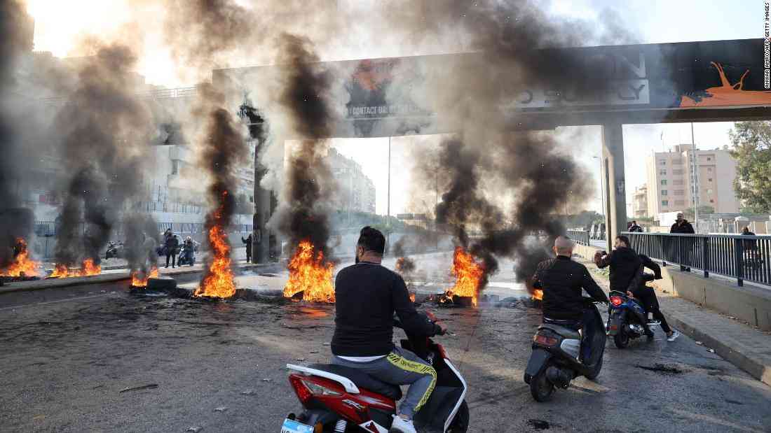 Protesters in Lebanon block major highways